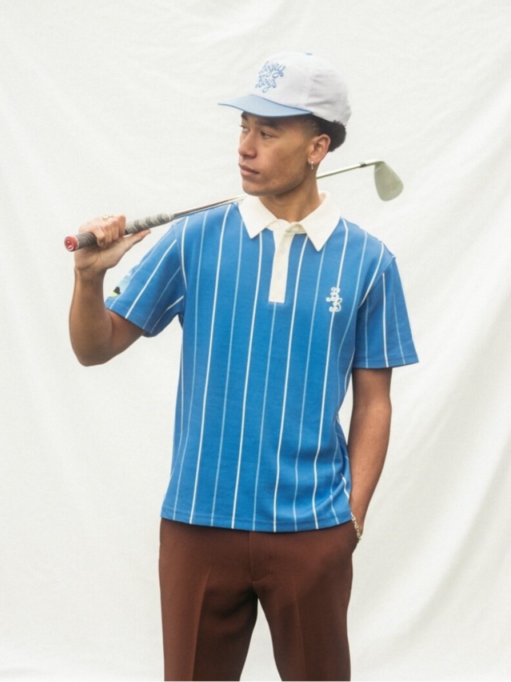 Bogey Boys Polo Striped Shrit Blue